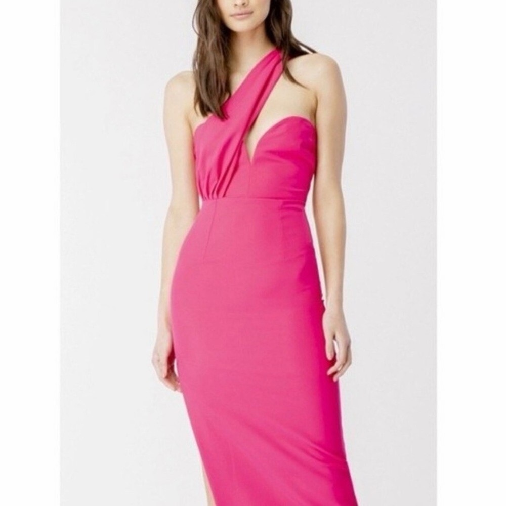 Bardot Lorella Vibrant Pink One-Shoulder Dress